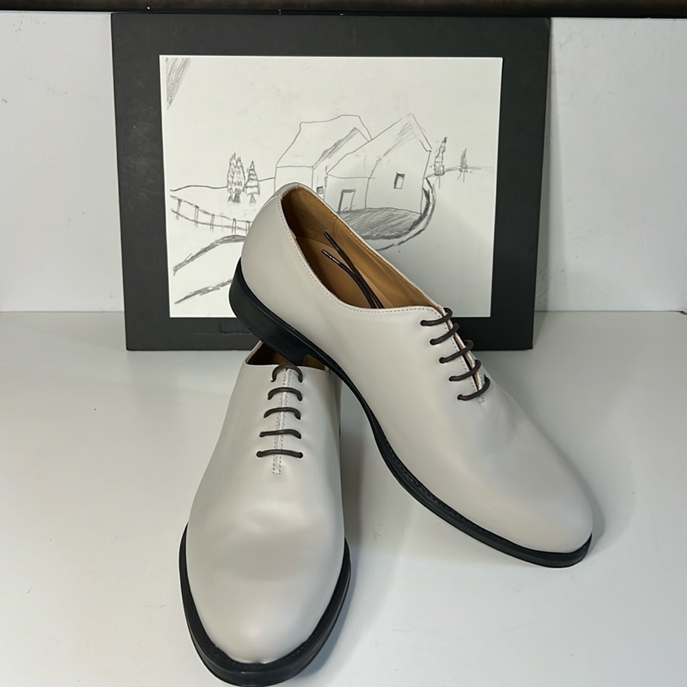 Hockerty Wholecut Oxford Off White Leather Shoes Men’s Size US 9